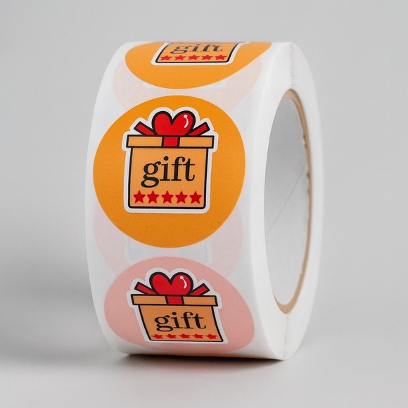 Gift Stickers Small Business Customer Appreciation Stickers 1" ROUND STICKER - Picture 4 of 4